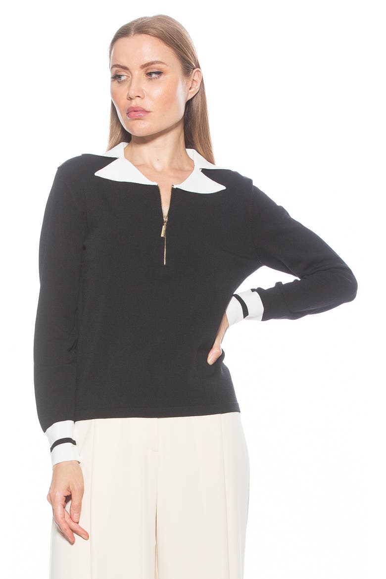 Wyatt Long Sleeve Knit Sweater Top, Alternate, color, BLACK