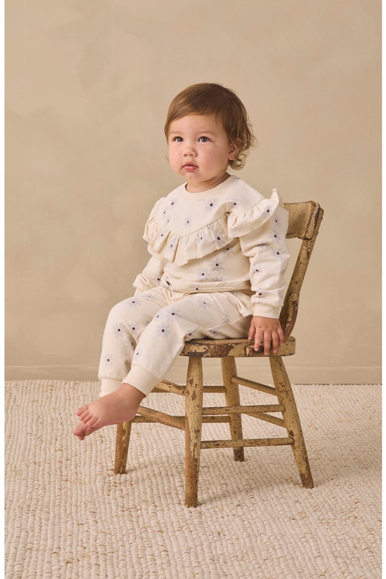 Kids' Ruffle Fleece Sweatshirt, Alternate, color, NATURAL