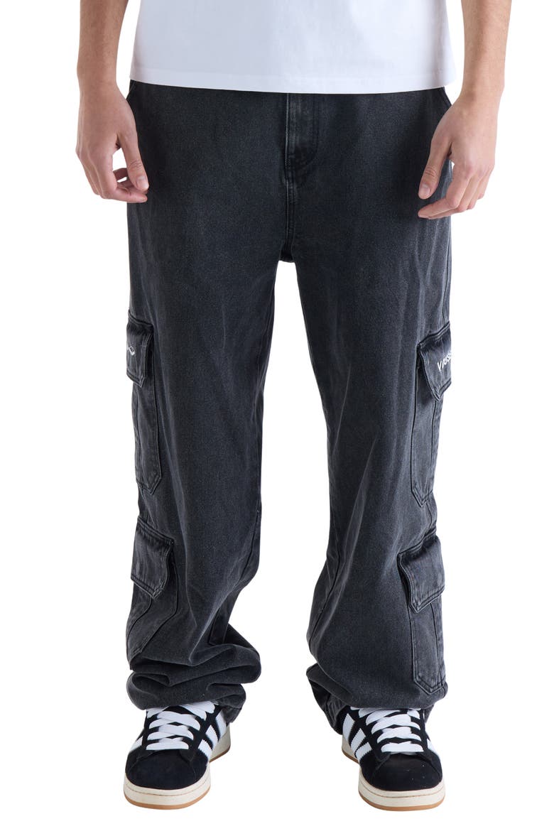 Cargo Jeans, Main, color, BLACK