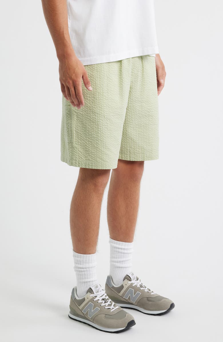 Carhartt Work In Progress Toland Seersucker Shorts, Alternate, color, Toland Stripe, Pale Olive