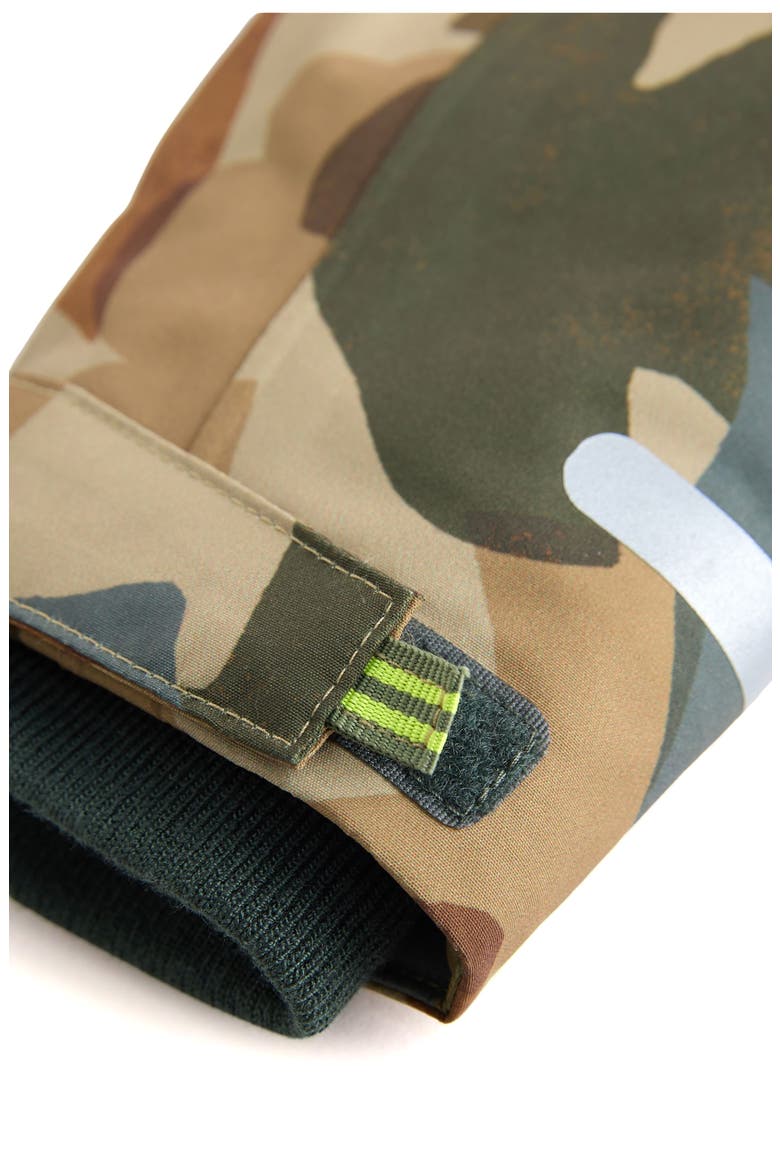 Camo Print Waterproof Hooded Jacket, Alternate, color, GREEN