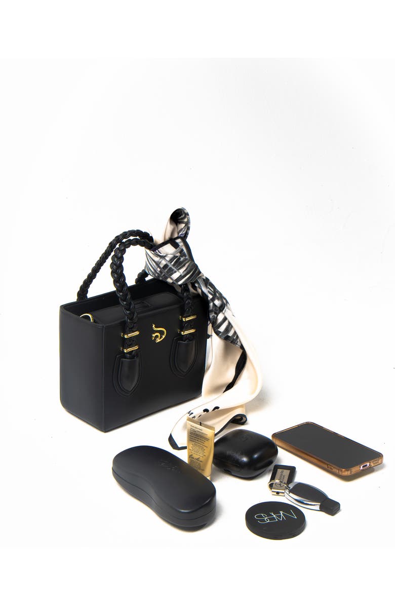 Mèsan Boxy Tote, Alternate, color, Black And Gold