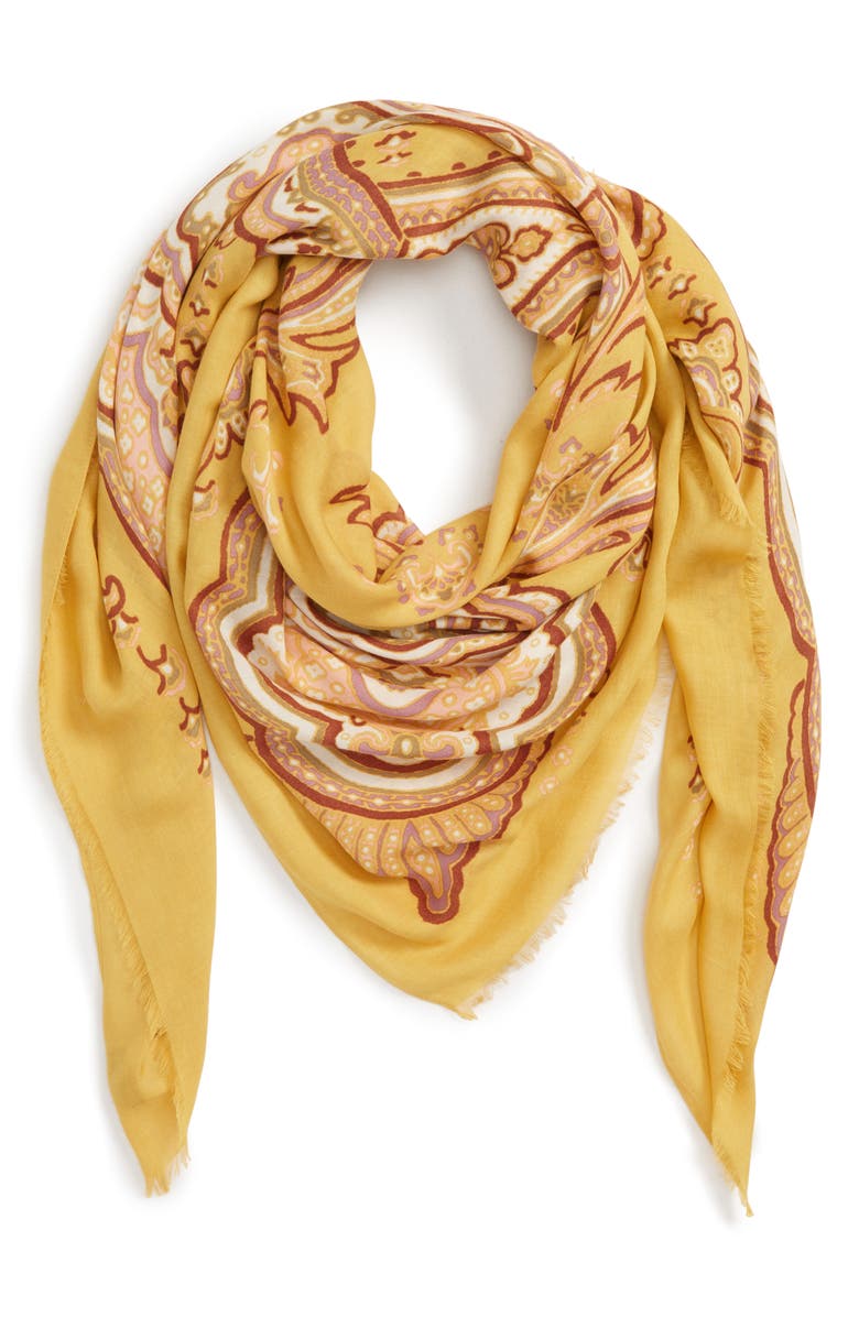 Madewell Oversized Paisley Square Scarf, Alternate, color, 