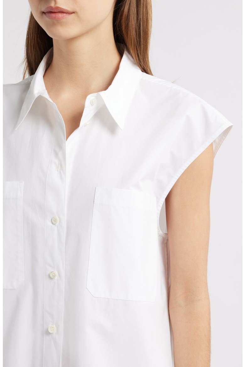 The Poplin Shirtdress, Alternate, color, WHITE