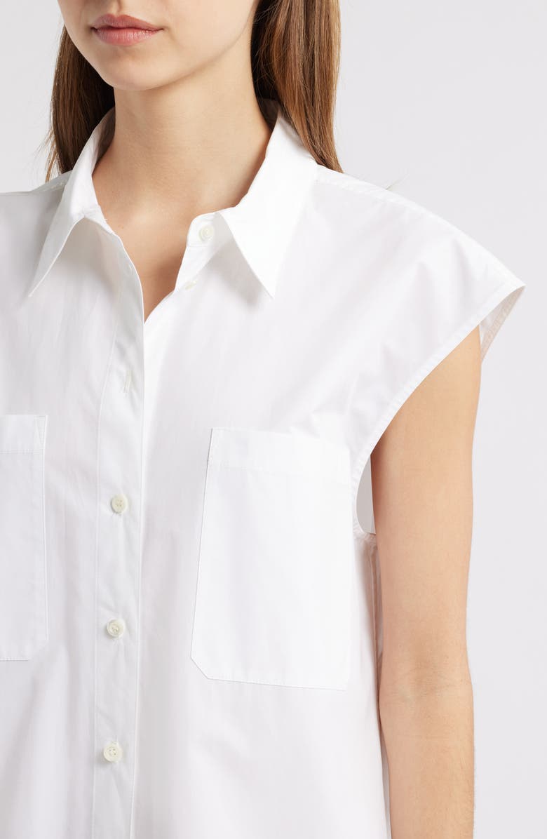 FRAME The Poplin Shirtdress, Alternate, color, White