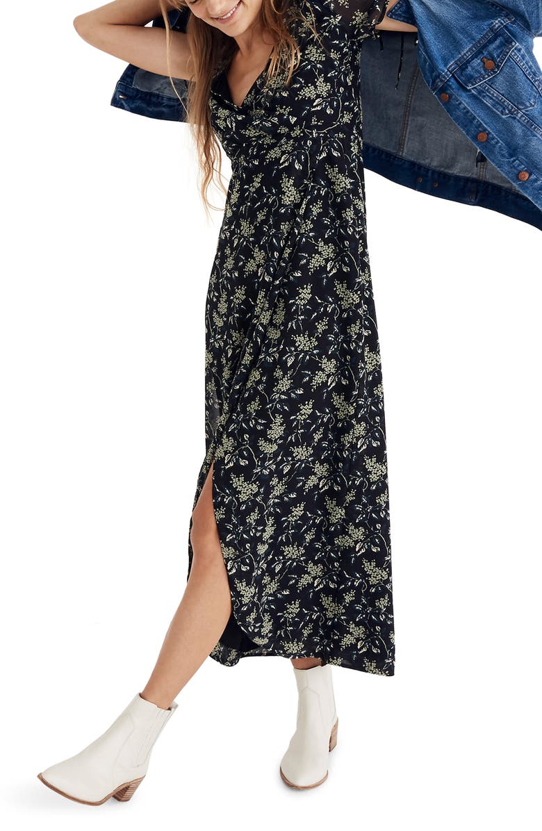 Madewell Tulip Sleeve Maxi Dress, Main, color,