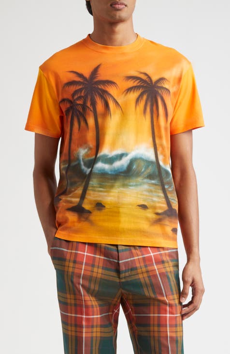 Orange designer shirt sales