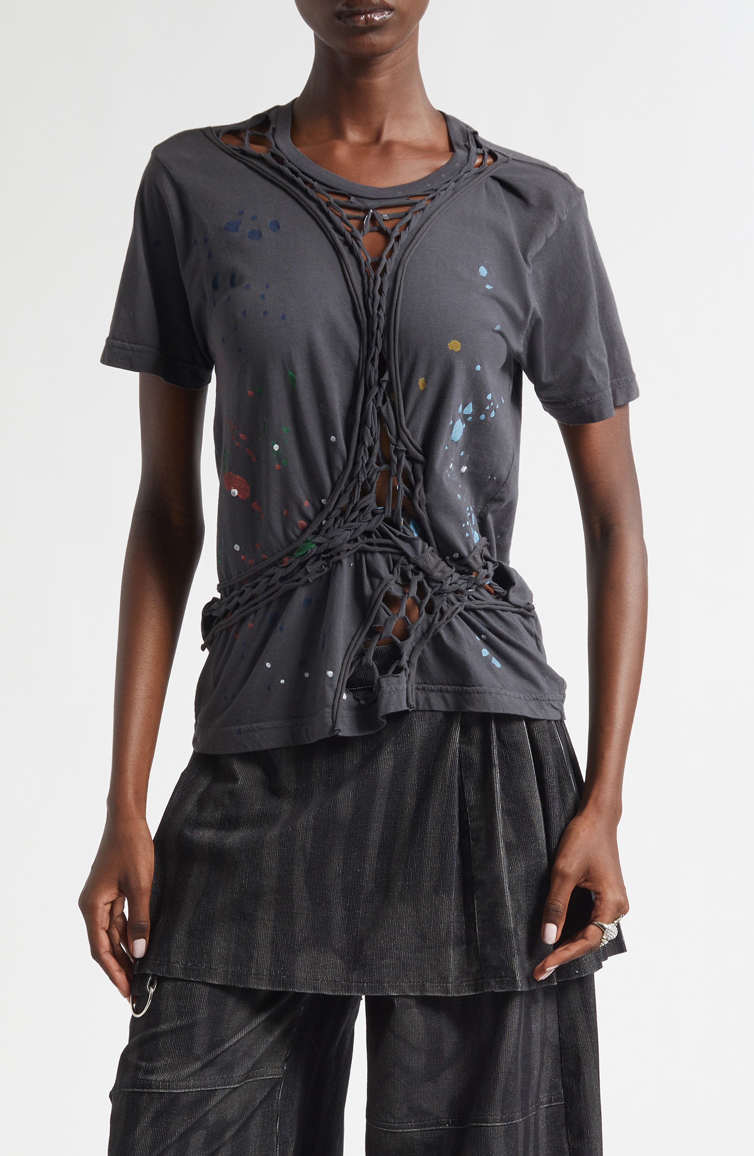 selected SPLATTER WASHED BLACK