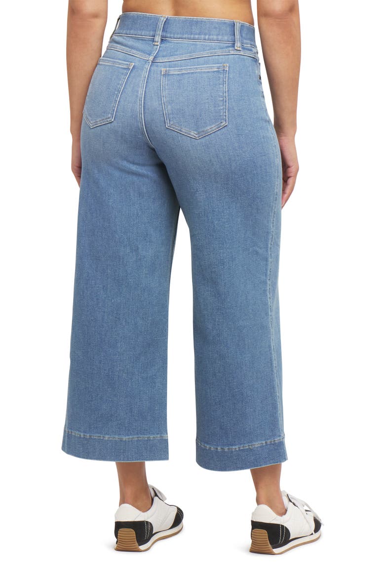 SPANXshape™ EveryWear Cropped Wide Leg Jeans, Alternate, color, STONEWASHED BLUE