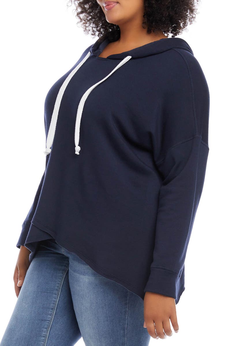 Karen Kane Asymmetrical Hoodie, Alternate, color, 
