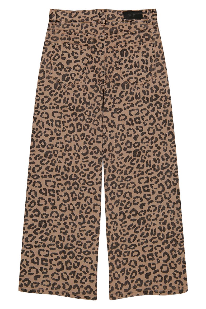 Kids' Nini Leopard Print Wide Leg Jeans, Alternate, color, CATWALK