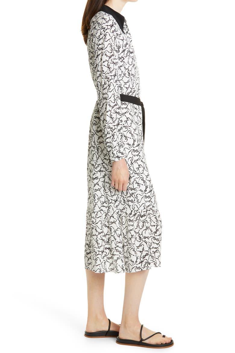 Metropolis Long Sleeve Shirtdress, Alternate, color, WHITE