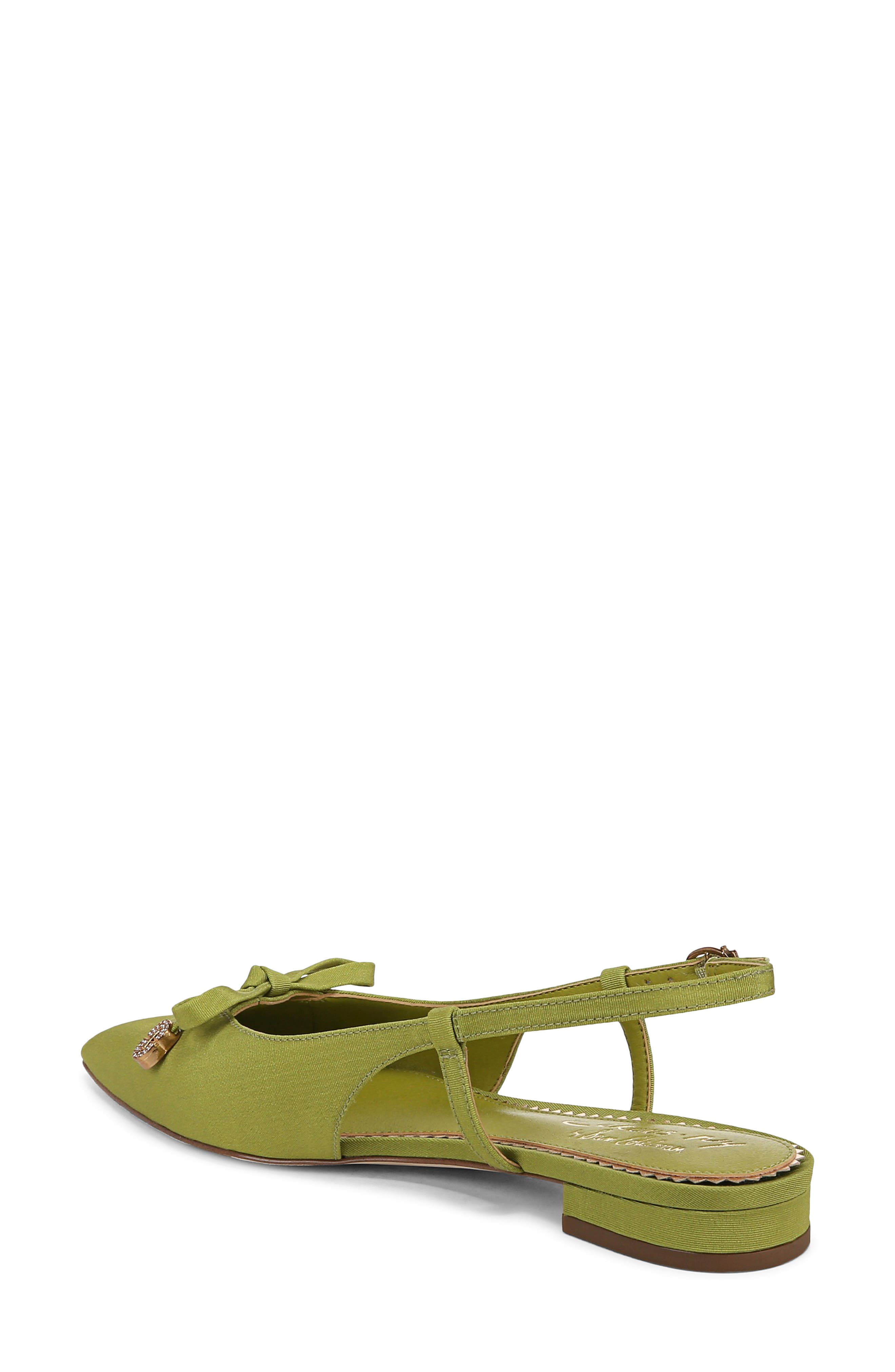 Lafayette Pointed Toe Slingback Sandal, Alternate, color, CACTUS