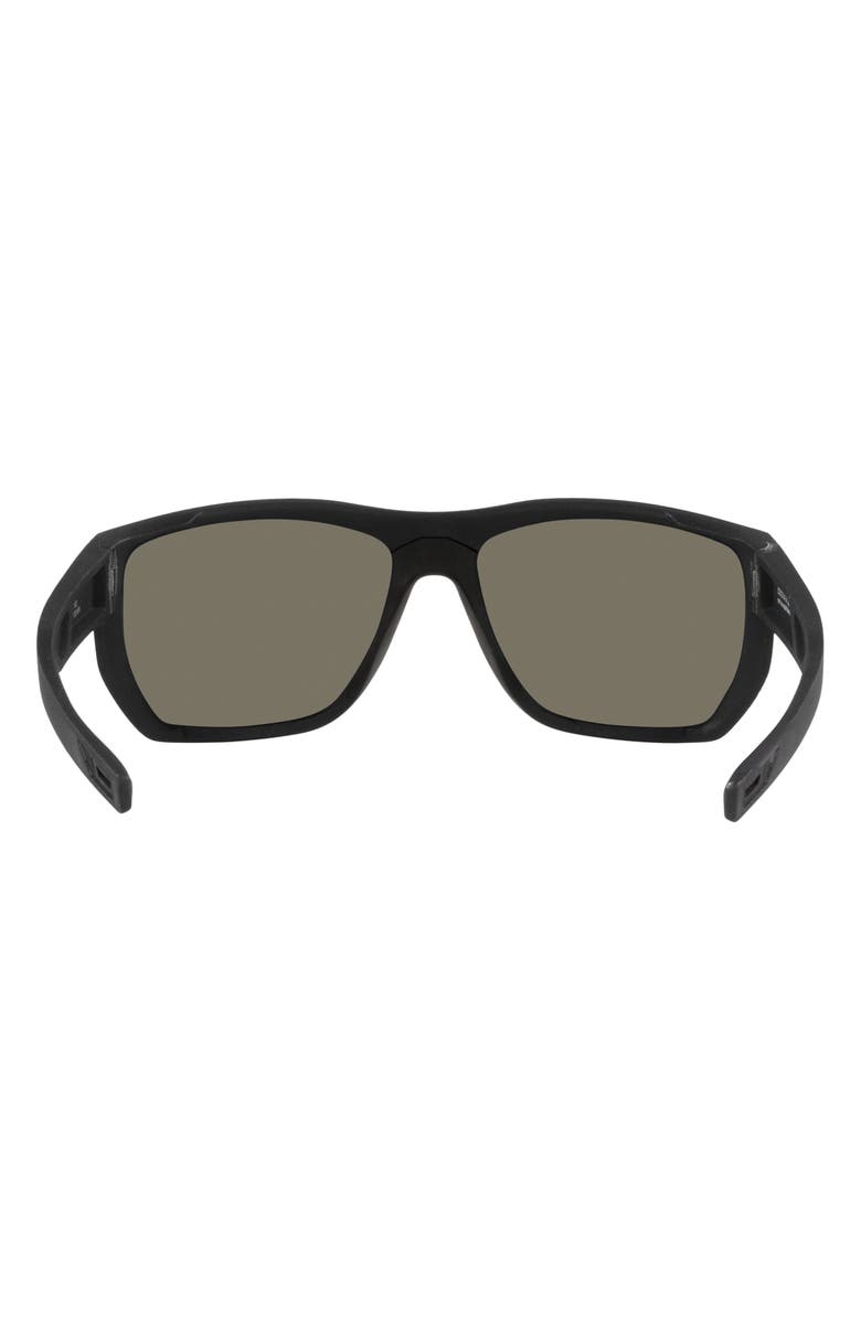 Costa Del Mar Santiago 63mm Oversize Polarized Rectangular Sunglasses, Alternate, color, Black