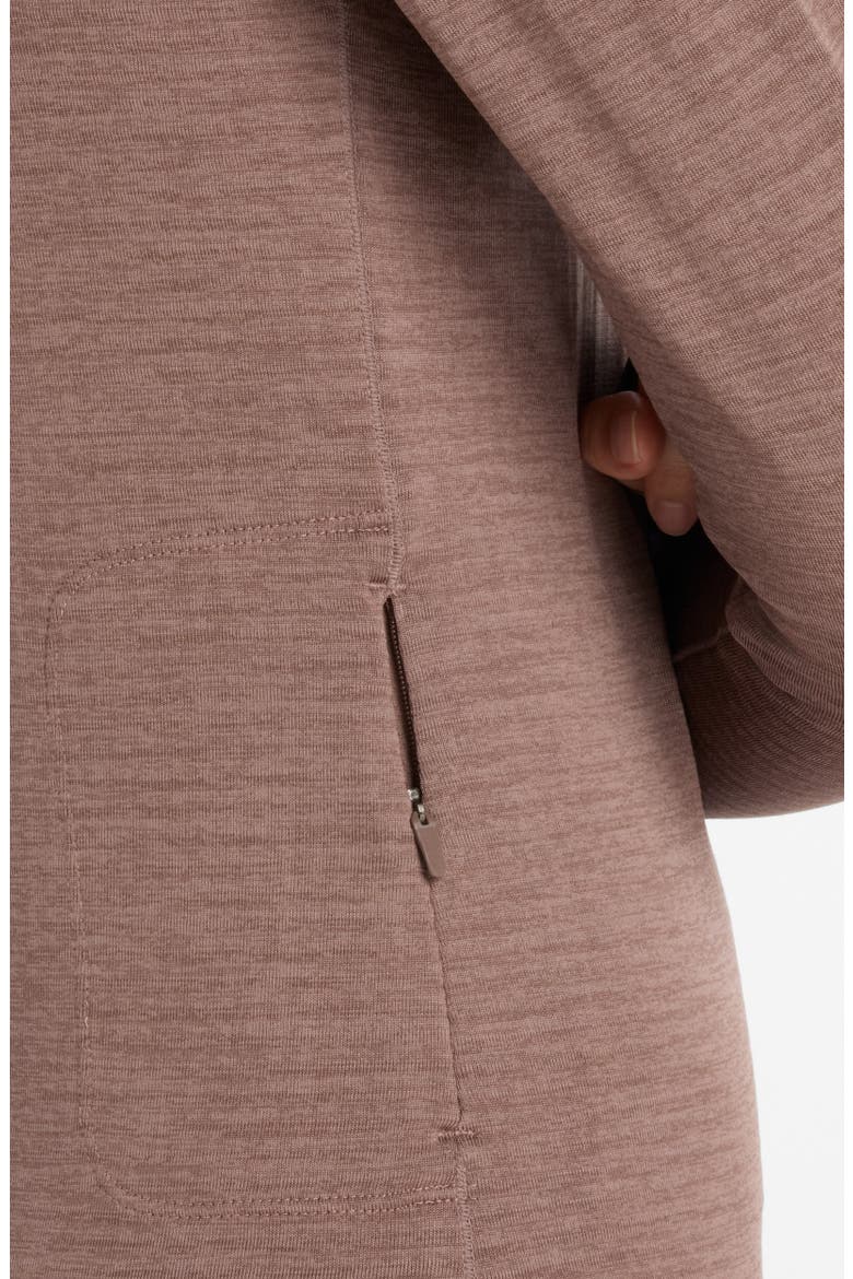 RC Essential Heat Grid Half Zip Pullover, Alternate, color, BROWN