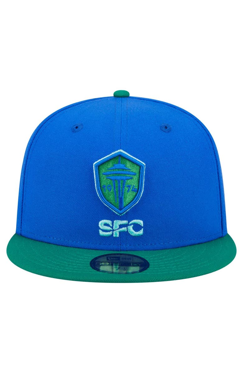 New Era Men's New Era Blue Seattle Sounders FC 2025 Kickoff 59FIFTY Fitted Hat, Alternate, color, Blue