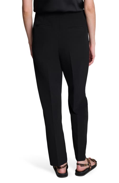 Kenneth Cole Luxe Twill Straight Leg Pants In Black