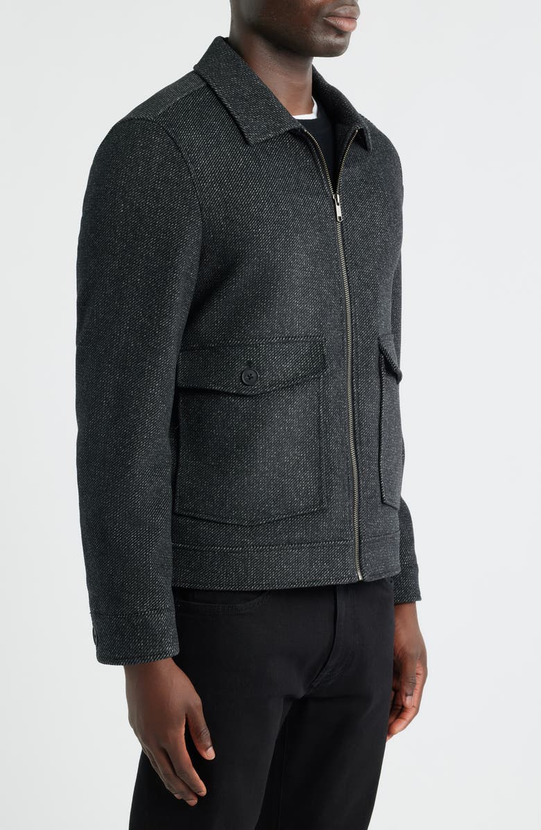 Nordstrom Wool Blend Zip Front Jacket, Alternate, color, Dark Grey