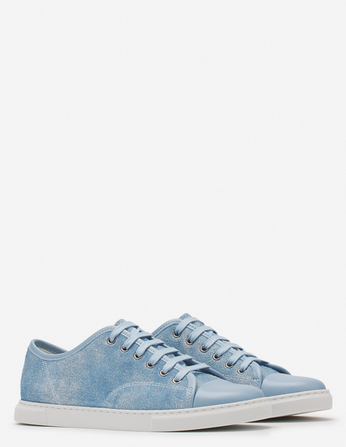 Lanvin Dbb1 Sneakers In Faded Denim For Women In Denim Blue