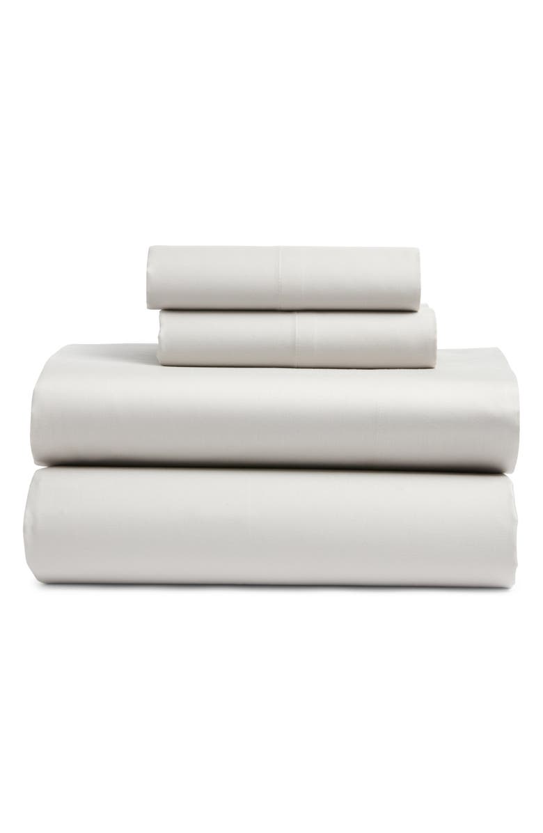 NORDSTROM RACK 460 Thread Count Cotton Sateen Sheet Set, Main, color, Grey Vapor
