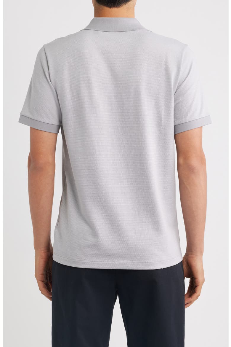 Geometric Jacquard Cotton Polo, Alternate, color, FOG