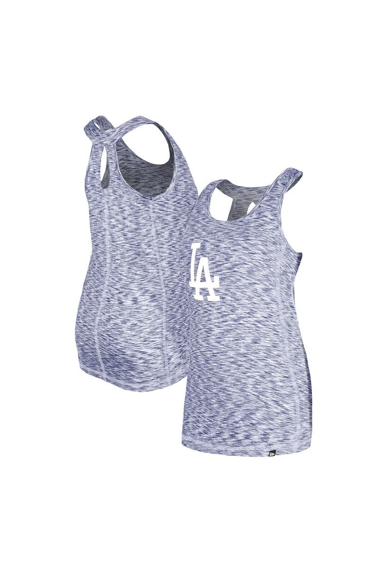 Women's New Era Royal Los Angeles Dodgers Space Dye Keyhole Back Tank Top, Alternate, color, Royal