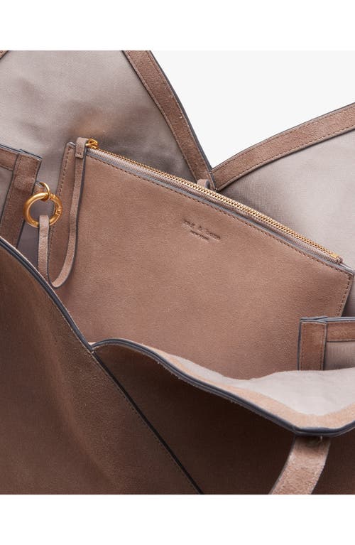 Rag & Bone Small Alix Carryall Suede Tote In Brown