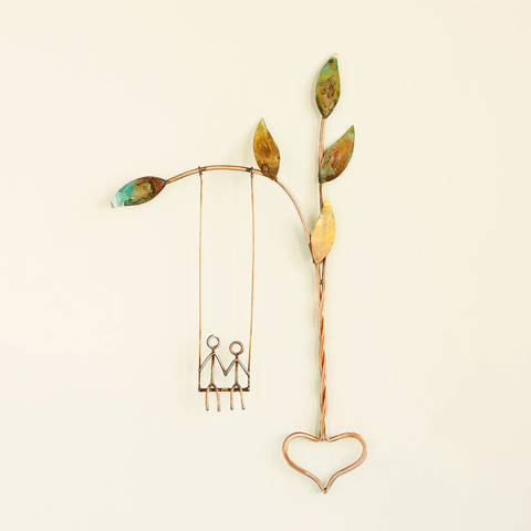 Rooted in Love Swing Sculpture by Haw Creek Forge