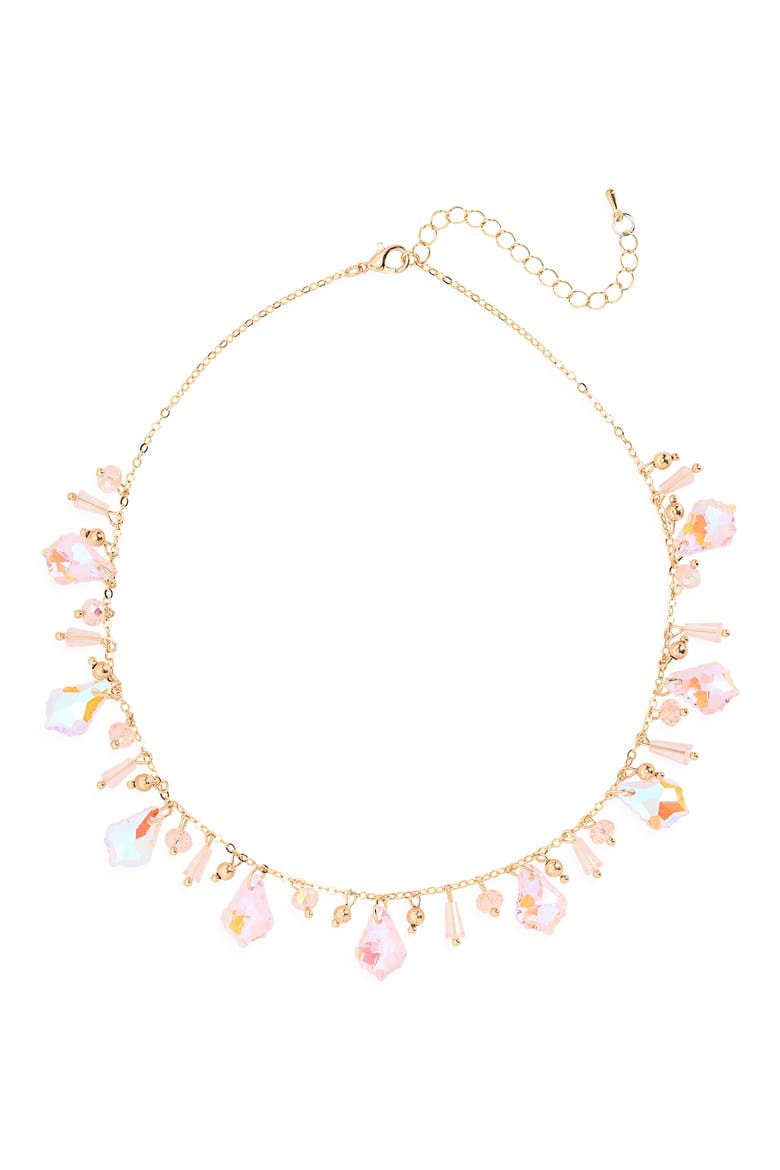 Crystal Shaker Necklace, Main, color, PINK