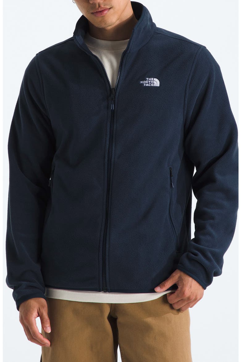 Glacier Fleece Zip Front Jacket, Main, color, SUMMIT NAVY