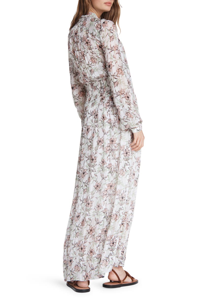 rag & bone Calista Floral Long Sleeve Dress, Alternate, color, White