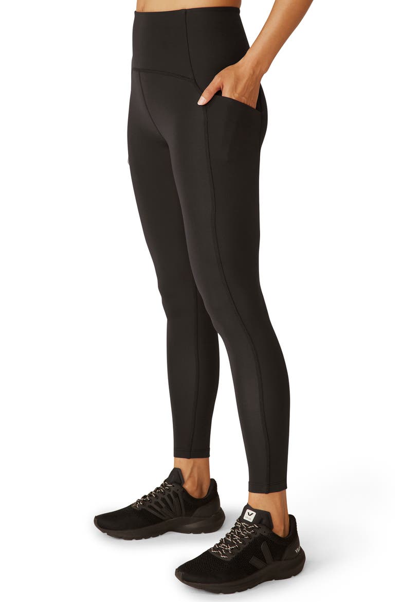 Powerbeyond Strive High Waist Pocket Leggings, Alternate, color, BLACK