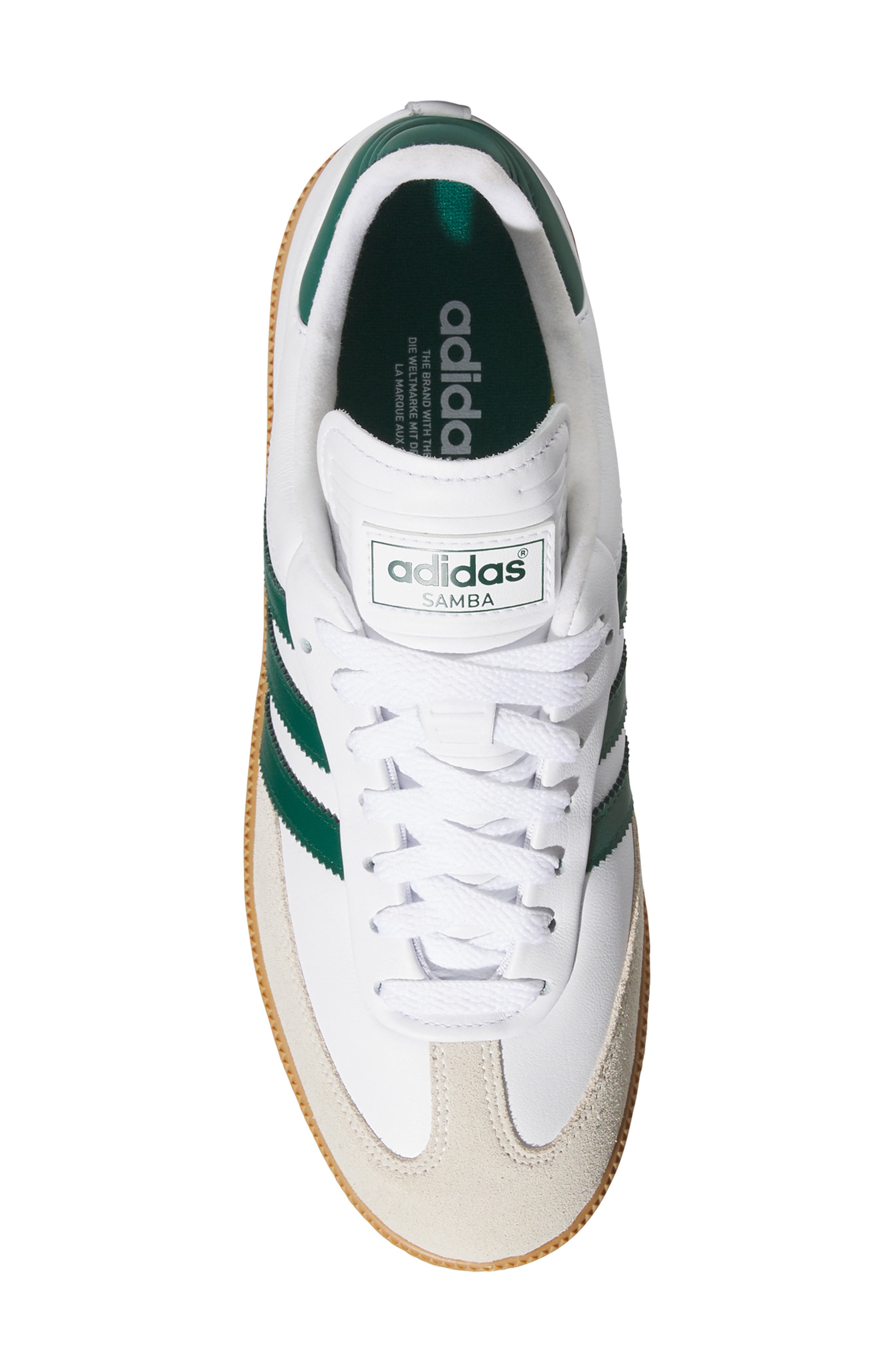 adidas Samba Lux Spikeless Golf Shoe, Alternate, color, Ftwwht/Cgr