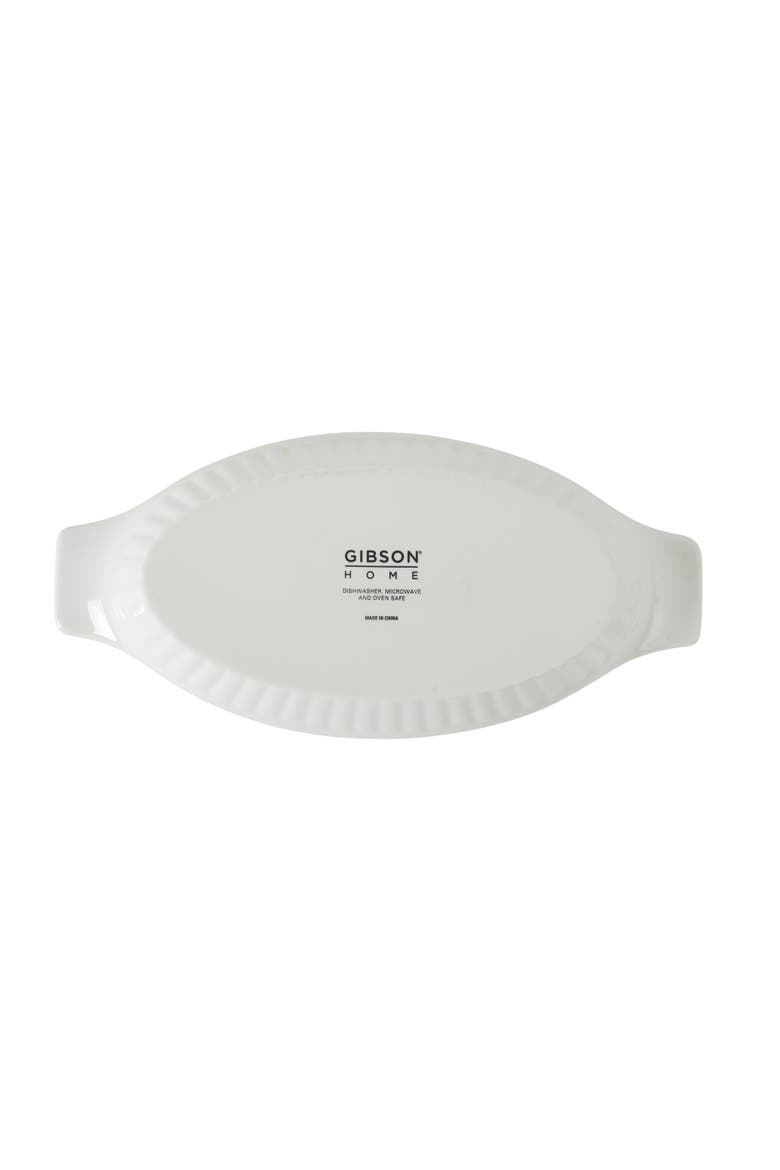 Gracious Dining 4-Piece Oval Au Gratin Stoneware Baking Dish Set, Alternate, color, White
