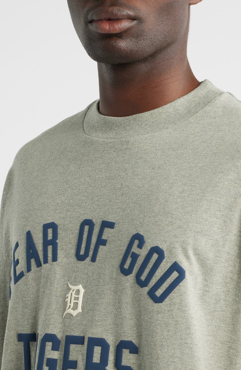 Fear of God Essentials MLB Detroit Tigers '90s Fit Graphic T-Shirt, Alternate, color, Warm Heather