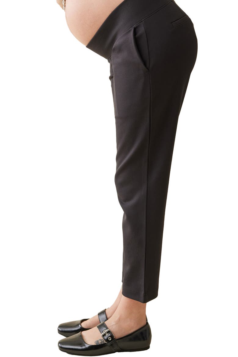 Essential Ponte Maternity Pants, Alternate, color, BLACK
