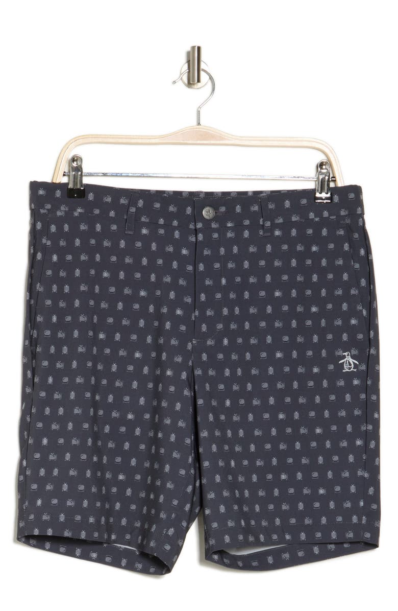 ORIGINAL PENGUIN GOLF TV Print Stretch Twill Golf Shorts, Alternate, color, 