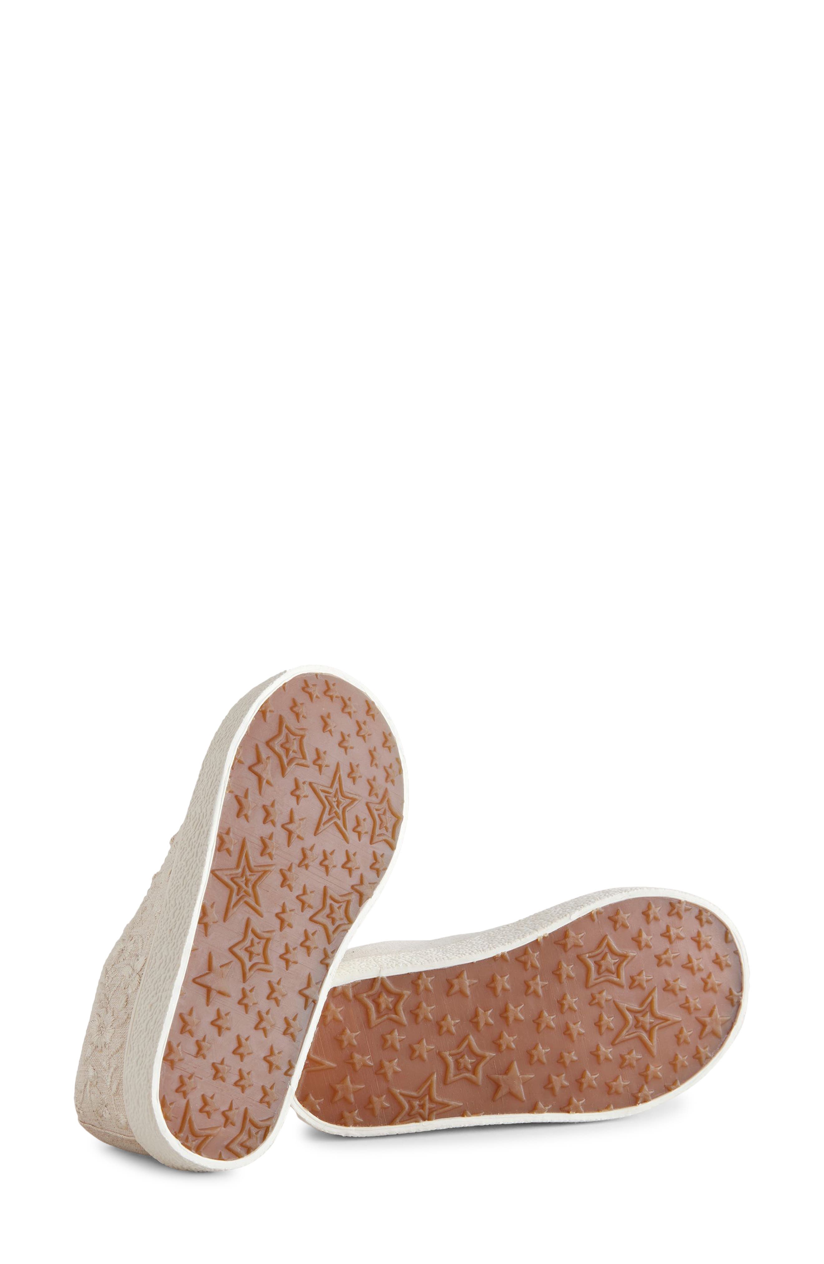 NEXT Kids' Embroidered Sneaker, Alternate, color, Cream