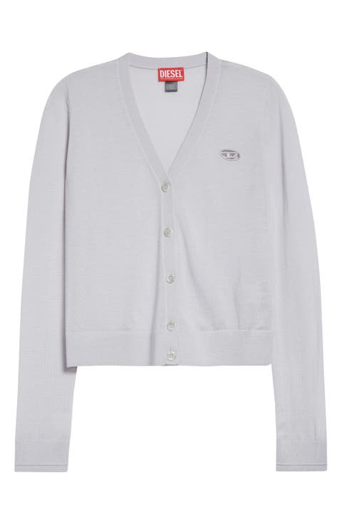 M-Alima Oval D Logo Wool Cardigan