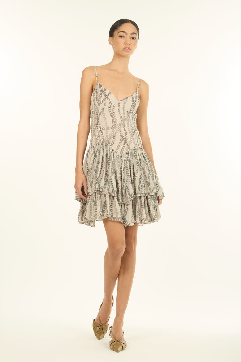 Ines Dress, Alternate, color, Crème Chain