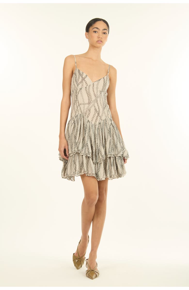 SECRET MISSION Ines Dress, Alternate, color, Crème Chain