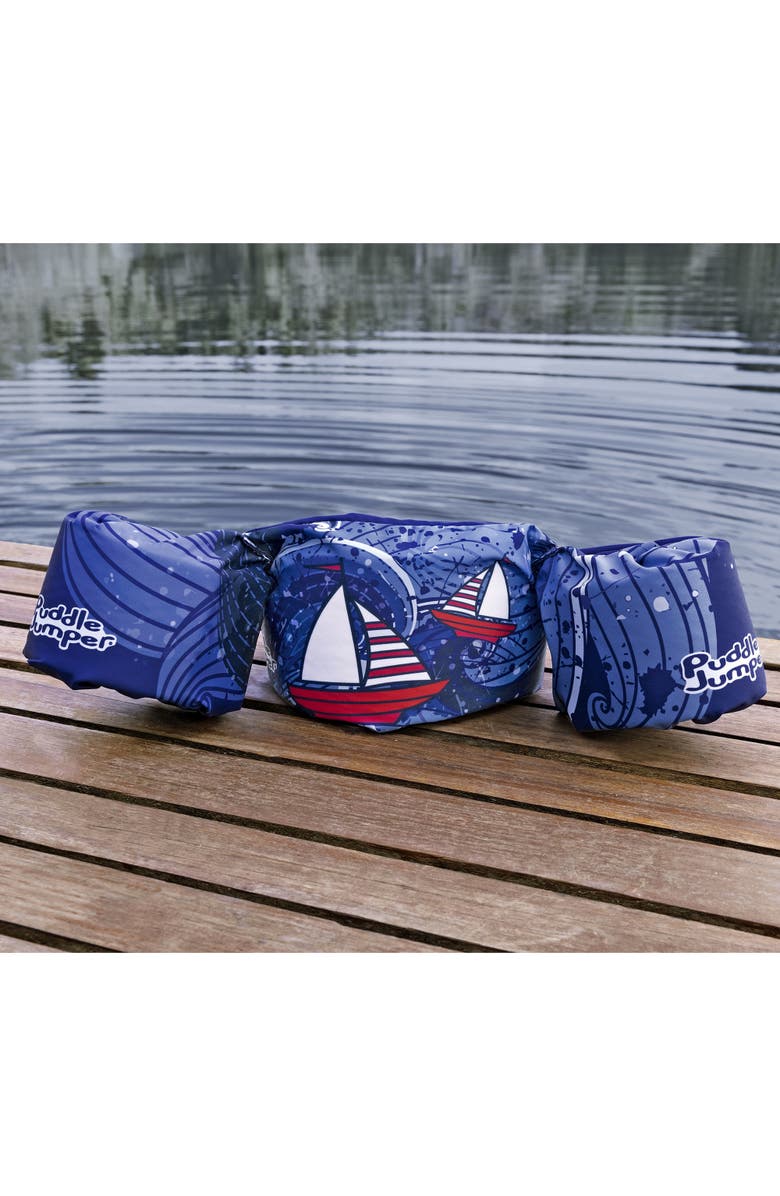 Puddle Jumper Child Deluxe Life Vest Sailboats, Alternate, color, Purple