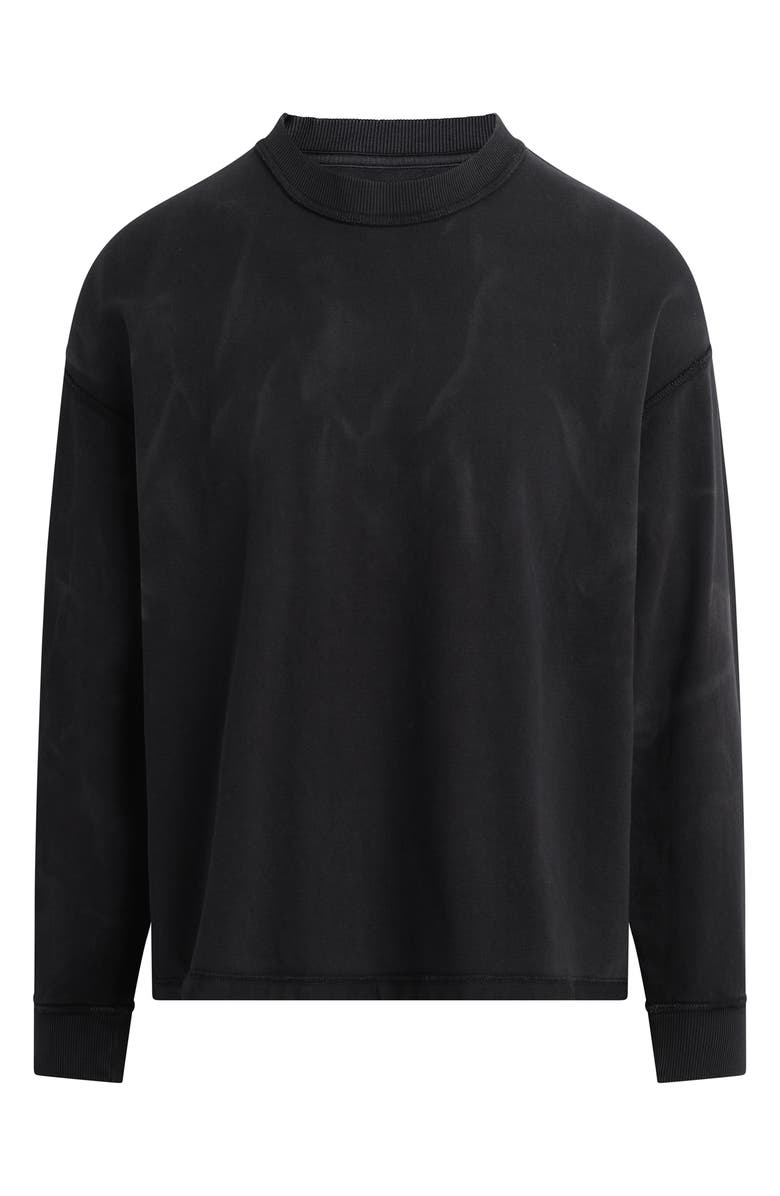 Hudson Jeans Heavyweight Cotton Long Sleeve T-Shirt, Alternate, color, Forest Black