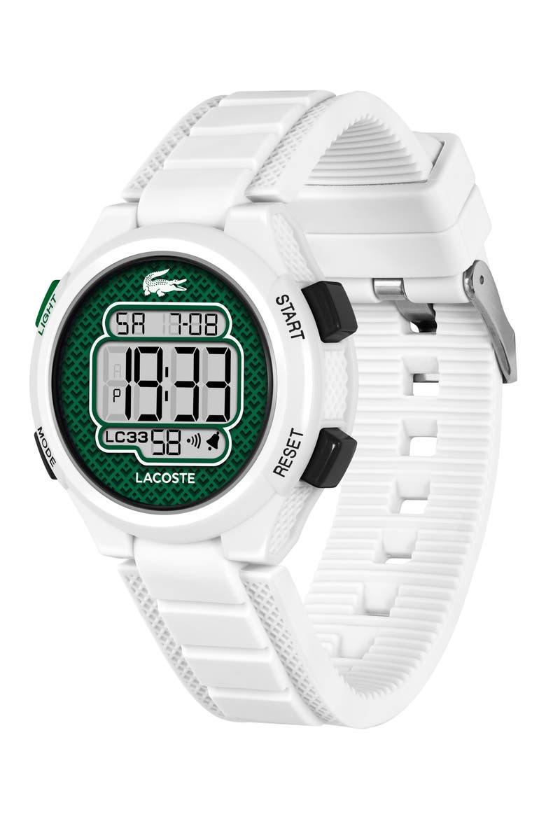 Kids' LC33 Silicone Strap Watch, 34mm, Alternate, color, GREEN