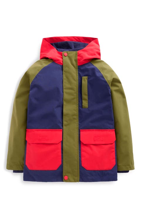 Kids' Waterproof Colourblock Fisherman's Jacket