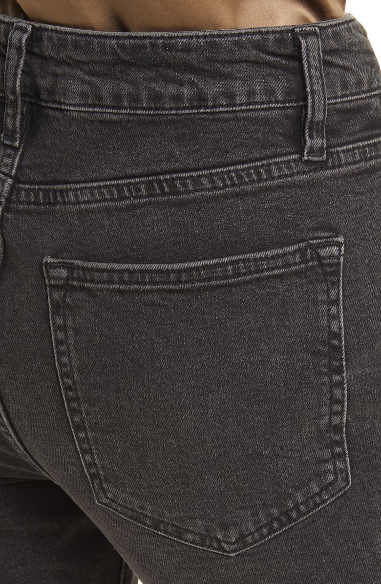 FRAME Le Crop High Waist Raw Hem Mini Bootcut Jeans, Alternate, color,