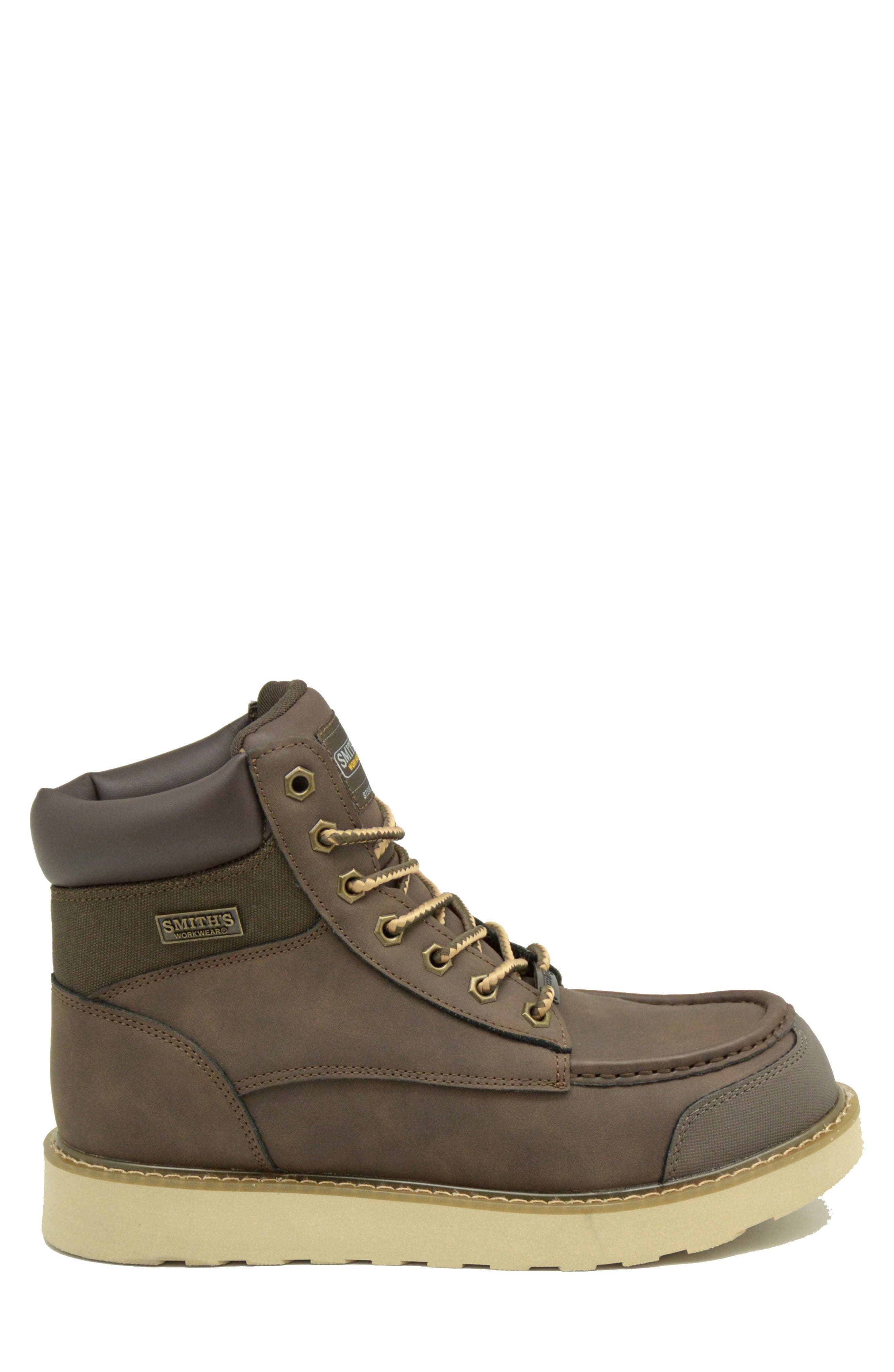 Magnus Water Repellent Steel Toe Boot, Alternate, color, BROWN