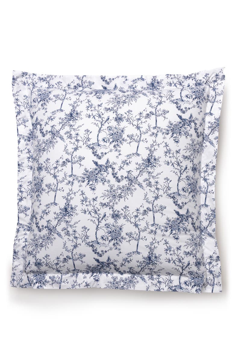Petite Plume Timeless Toile Cotton Percale Euro Pillow Sham, Main, color, White