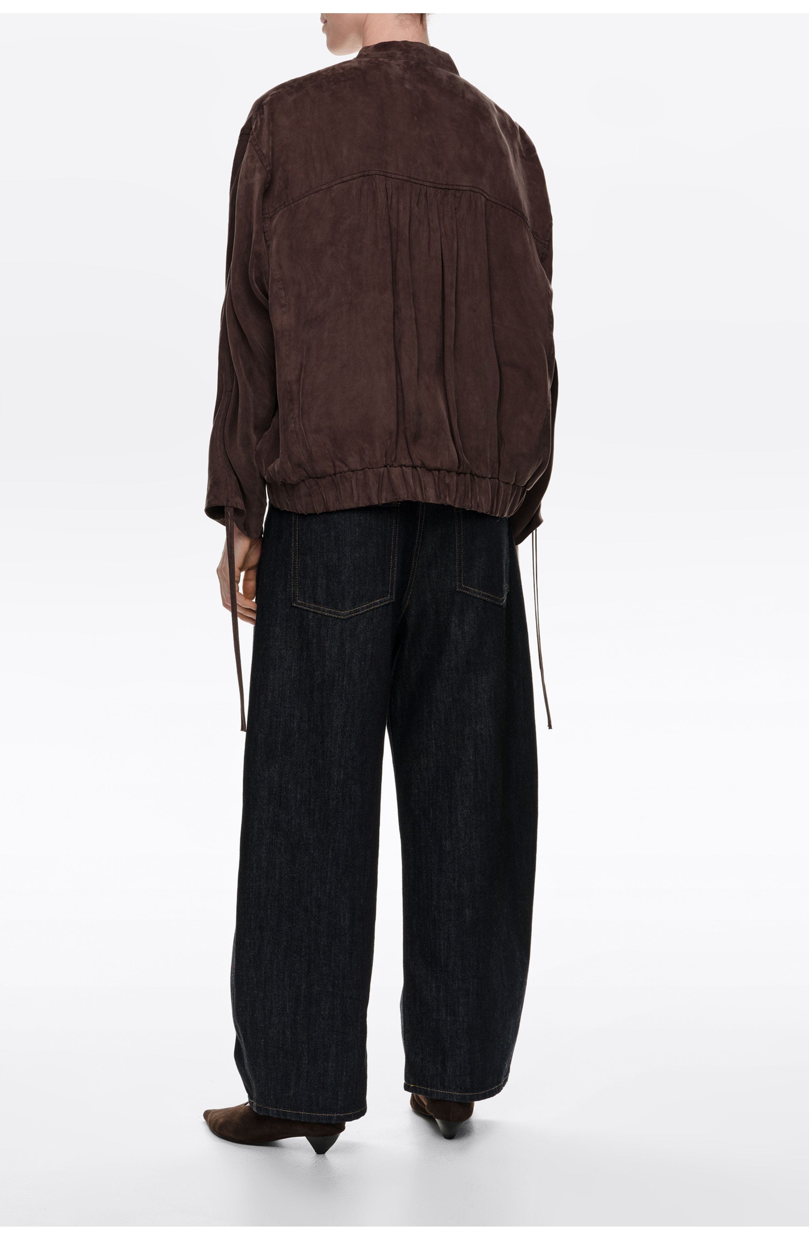 BIMBA Y LOLA Fluid Cropped Bomber Jacket (Women) | Nordstrom