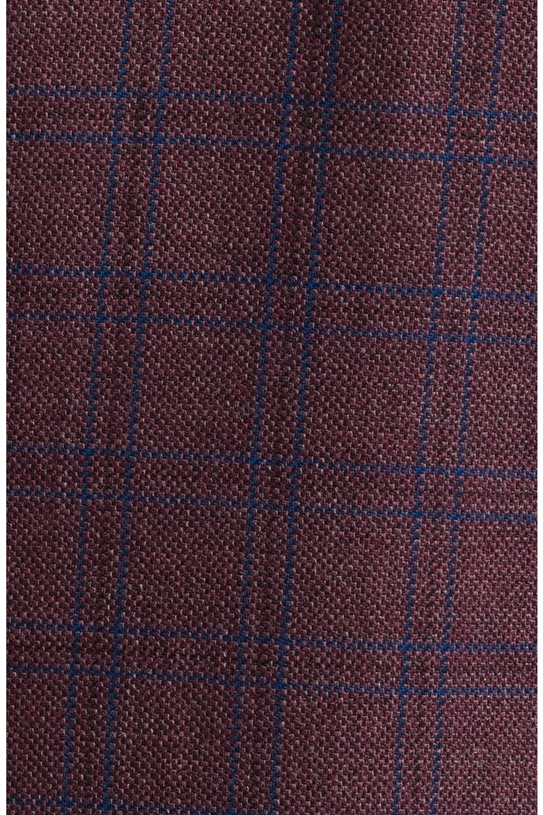Townsend Windowpane Plaid Wool Sport Coat, Alternate, color, BURGUNDY WINDOWPANE PLAID